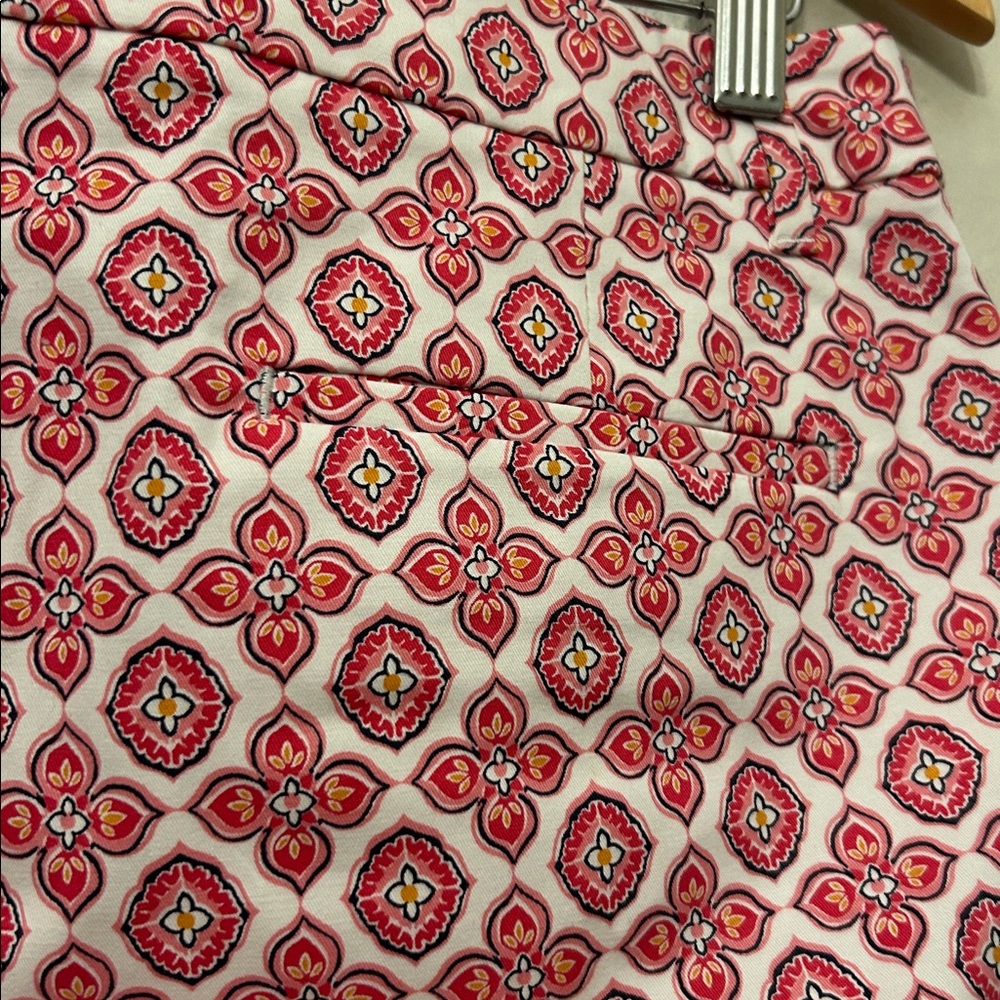 Talbots Red White Patterned Ankle Pants Size 12 E… - image 6